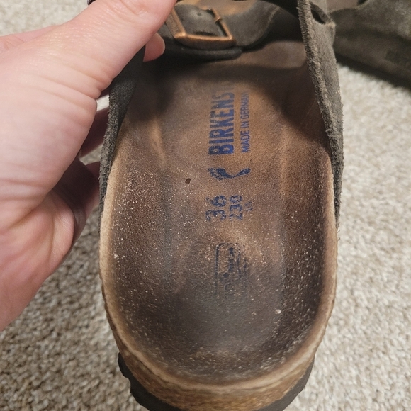 Birkenstock Arizona Womens Brown Suede Sandals Size 36 - Picture 2 of 7